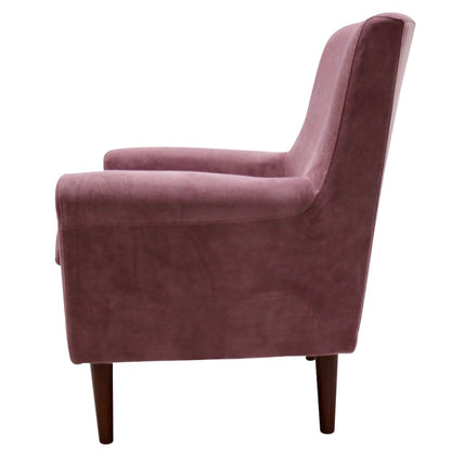 Ellis Rolled Arm Lounge Chair - Mauve