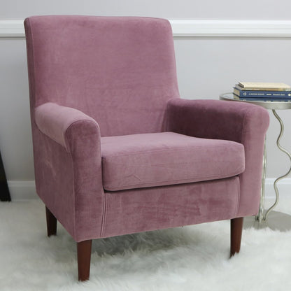 Ellis Rolled Arm Lounge Chair - Mauve