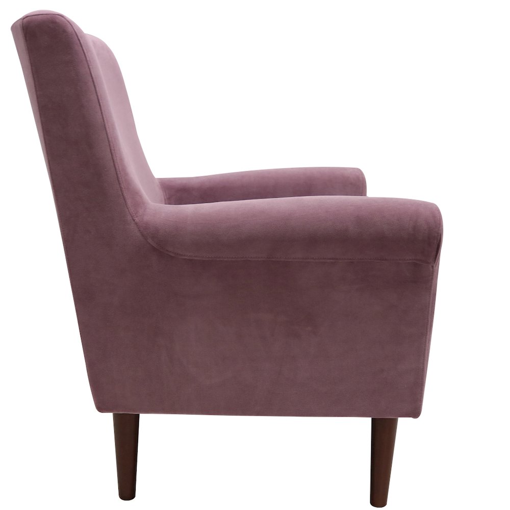 Ellis Rolled Arm Lounge Chair - Mauve