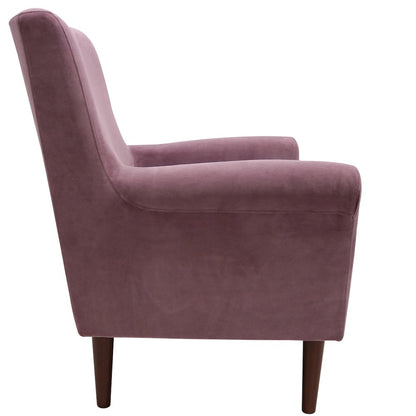 Ellis Rolled Arm Lounge Chair - Mauve