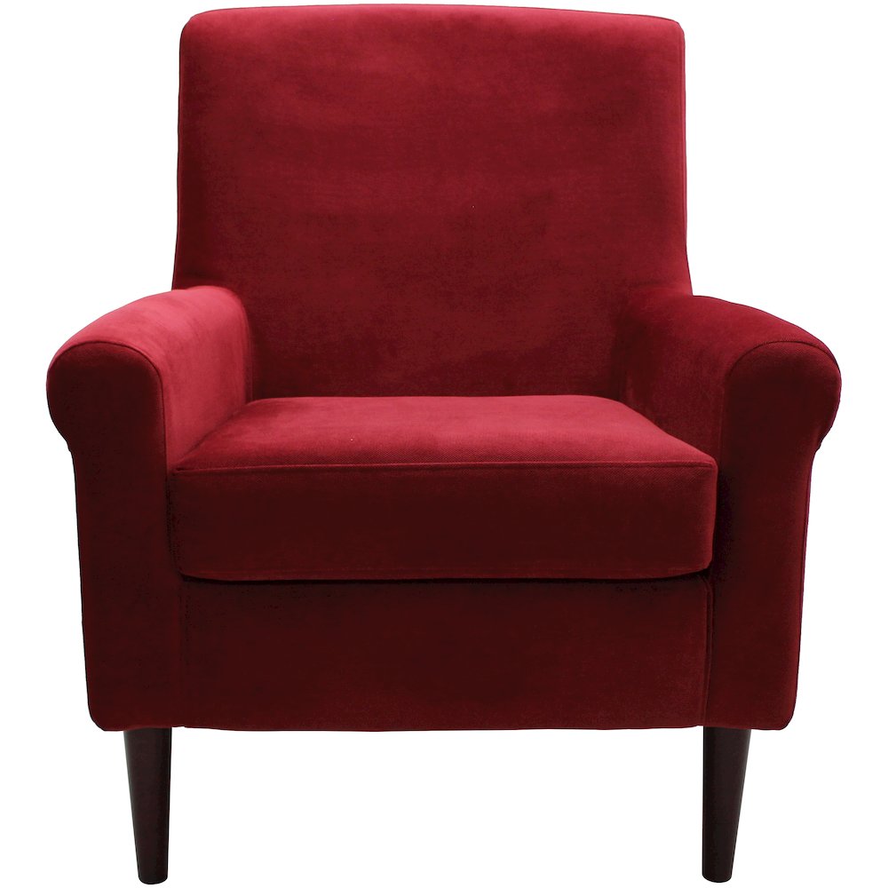 Ellis Rolled Arm Lounge Chair - Red