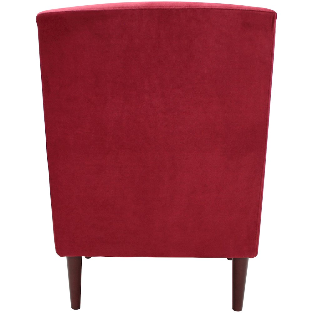 Ellis Rolled Arm Lounge Chair - Red