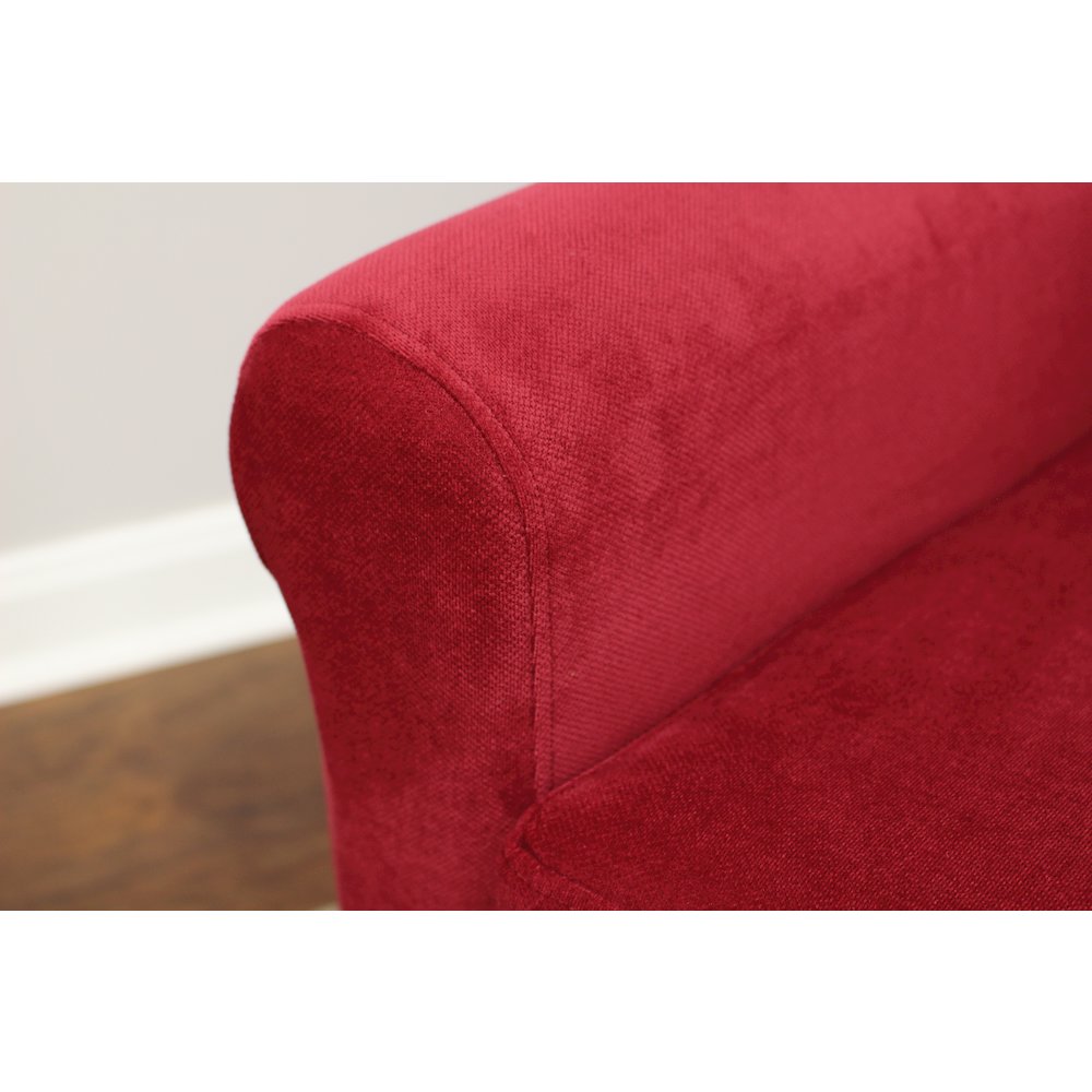 Ellis Rolled Arm Lounge Chair - Red