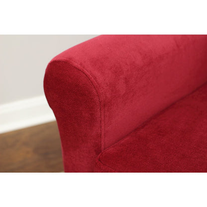Ellis Rolled Arm Lounge Chair - Red