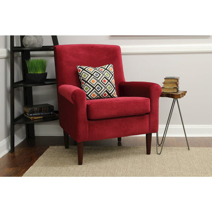 Ellis Rolled Arm Lounge Chair - Red
