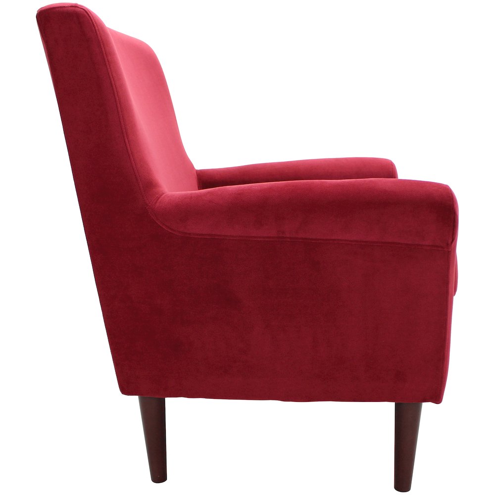 Ellis Rolled Arm Lounge Chair - Red