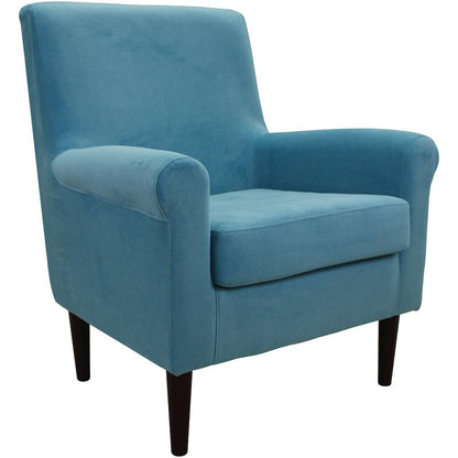Ellis Rolled Arm Lounge Chair - Teal