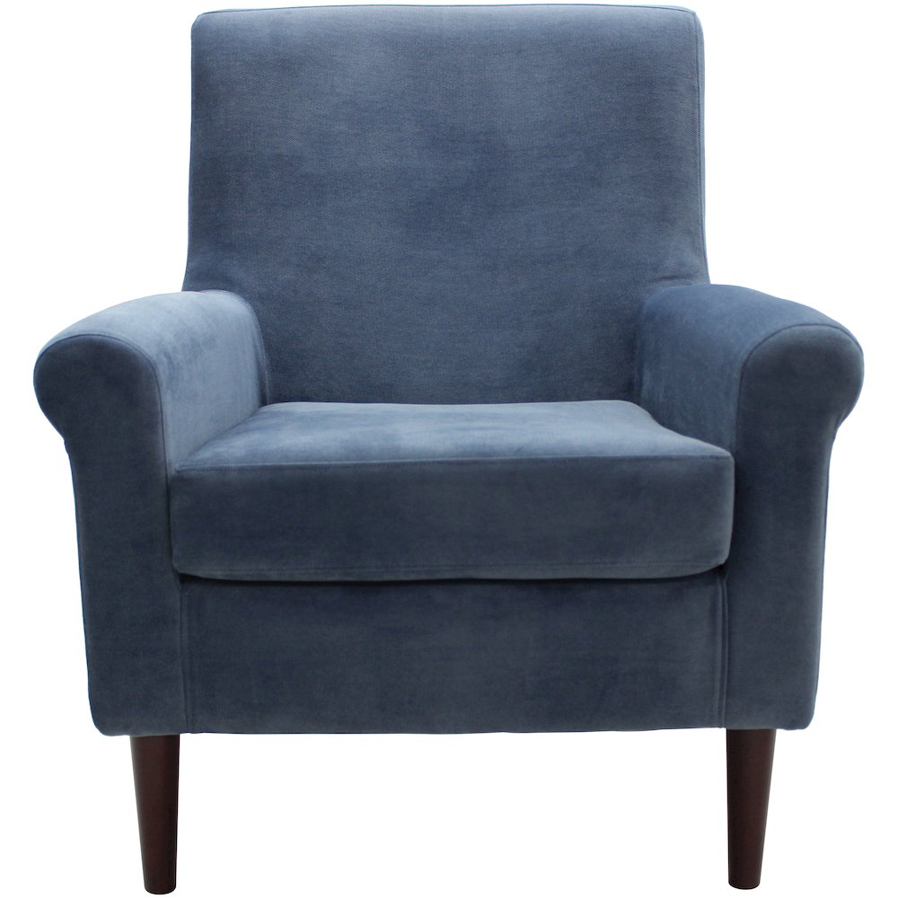 Ellis Rolled Arm Lounge Chair - Blue