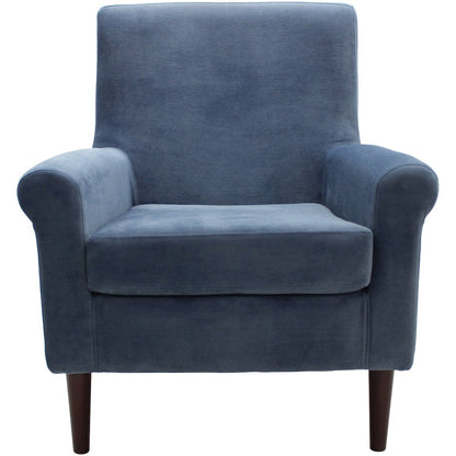 Ellis Rolled Arm Lounge Chair - Blue