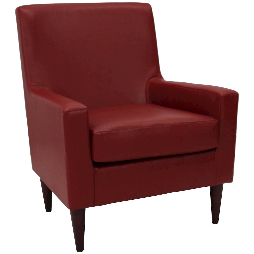 Emma Arm Chair - Leatherette Red