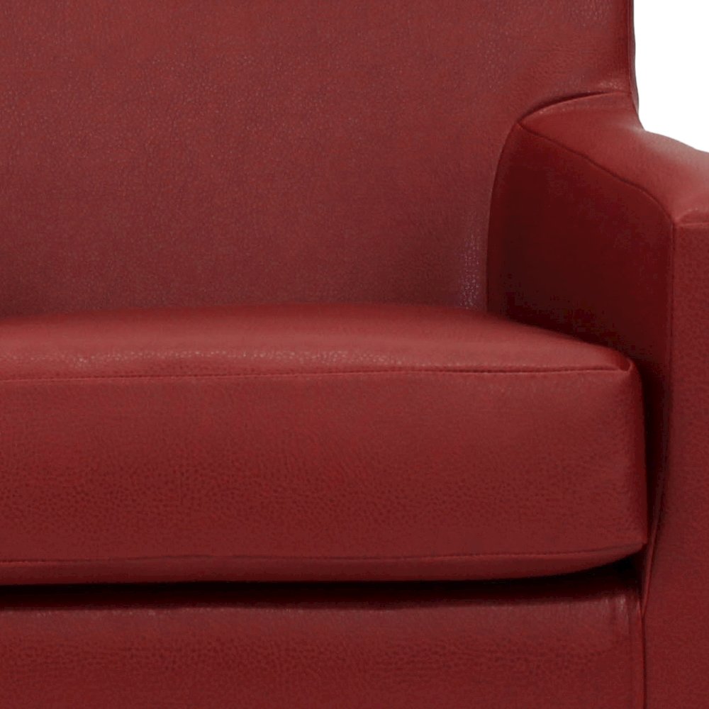 Emma Arm Chair - Leatherette Red