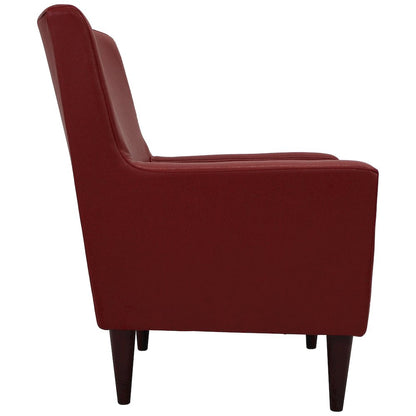 Emma Arm Chair - Leatherette Red