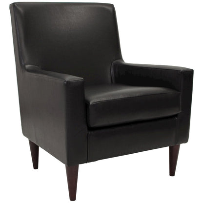 Emma Arm Chair - Leatherette Black