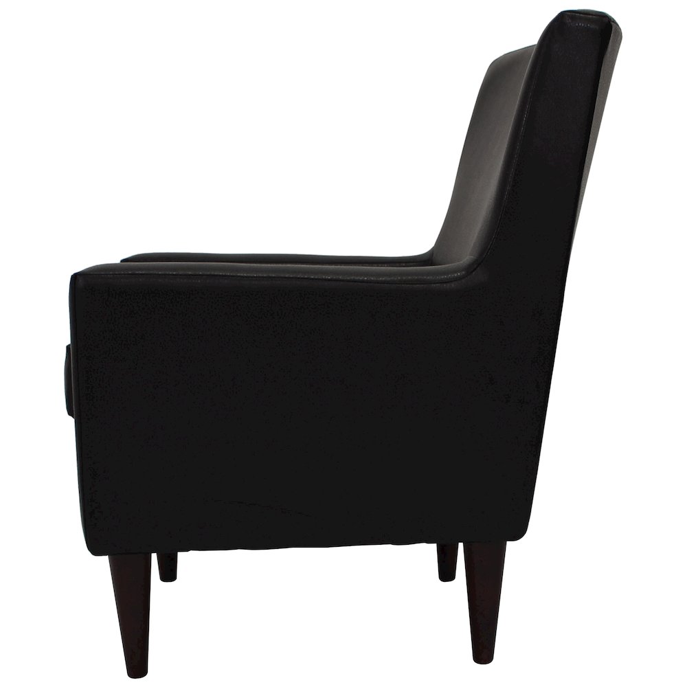 Emma Arm Chair - Leatherette Black