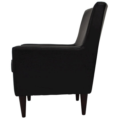 Emma Arm Chair - Leatherette Black