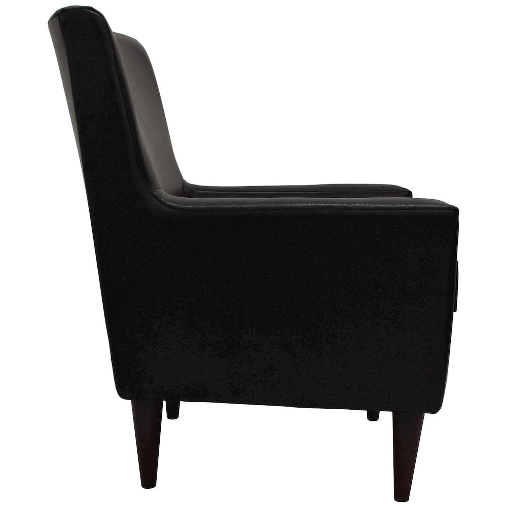 Emma Arm Chair - Leatherette Black
