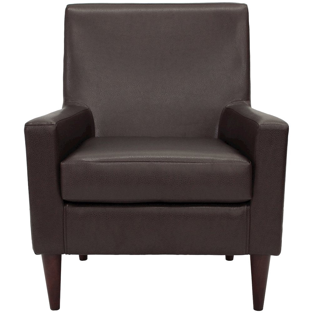 Emma Arm Chair - Leatherette Walnut