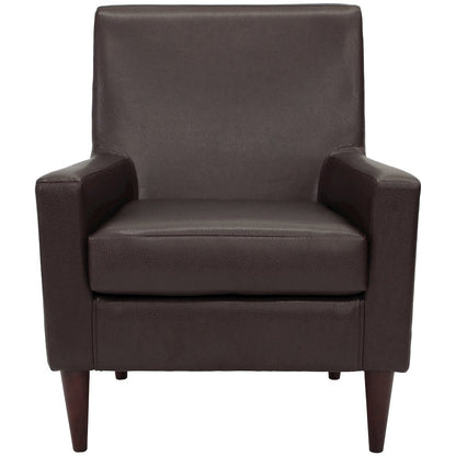 Emma Arm Chair - Leatherette Walnut