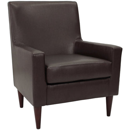 Emma Arm Chair - Leatherette Walnut