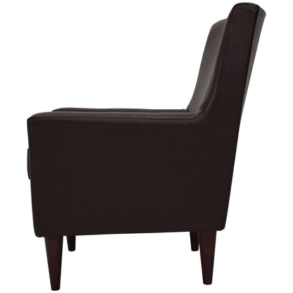 Emma Arm Chair - Leatherette Walnut