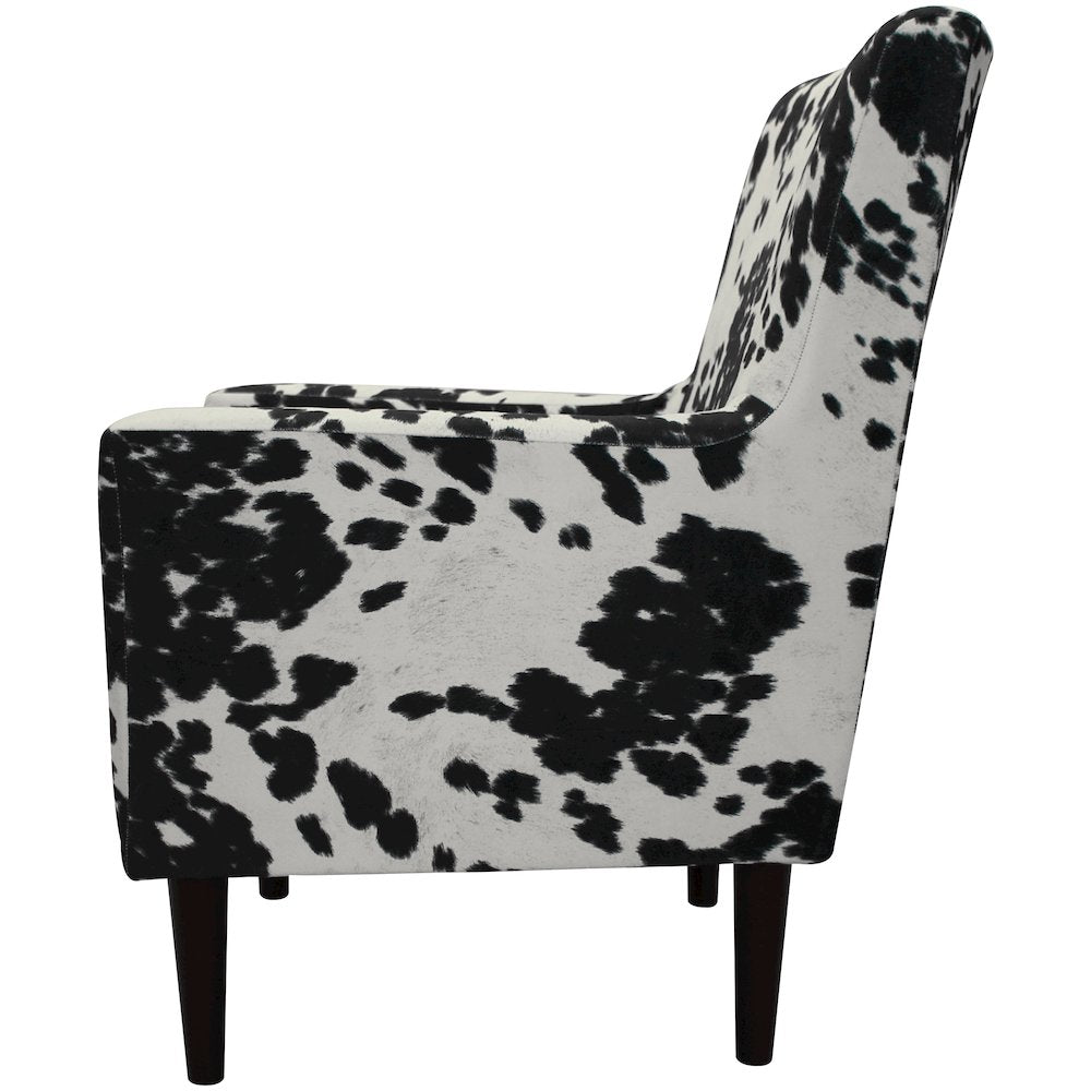 Emma Arm Chair - Cowhide Black
