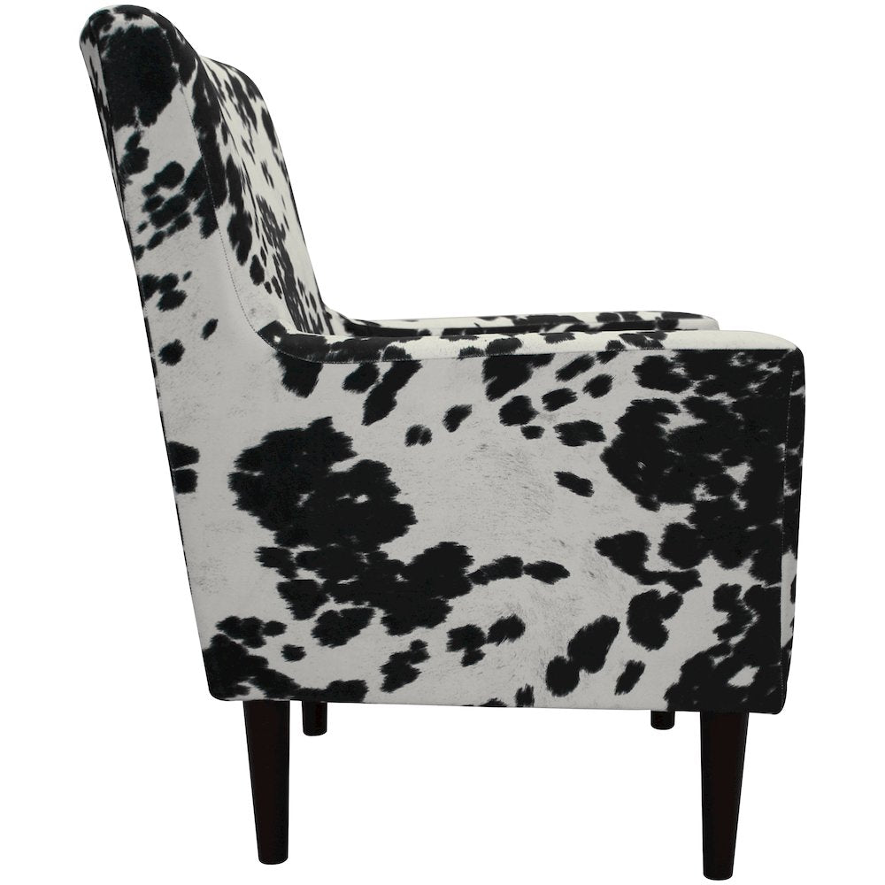 Emma Arm Chair - Cowhide Black