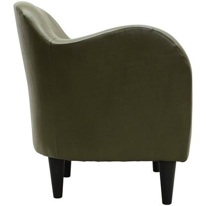 Charleston Taupe Leatherette Club Chair