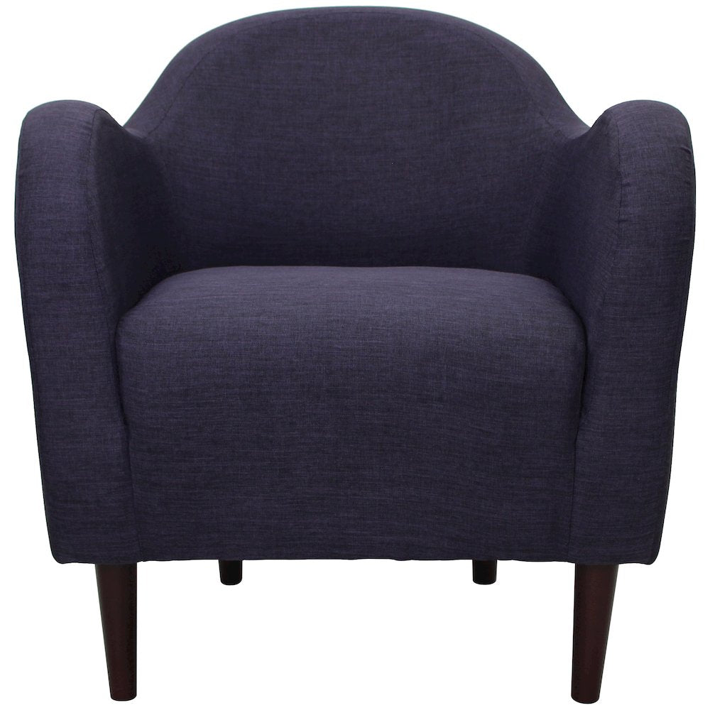 Julian Mid Century Arm Chair - Eggplant