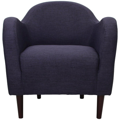 Julian Mid Century Arm Chair - Eggplant