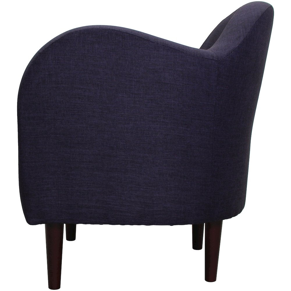 Julian Mid Century Arm Chair - Eggplant