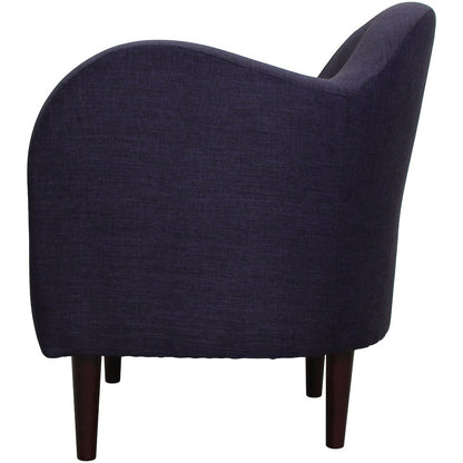 Julian Mid Century Arm Chair - Eggplant