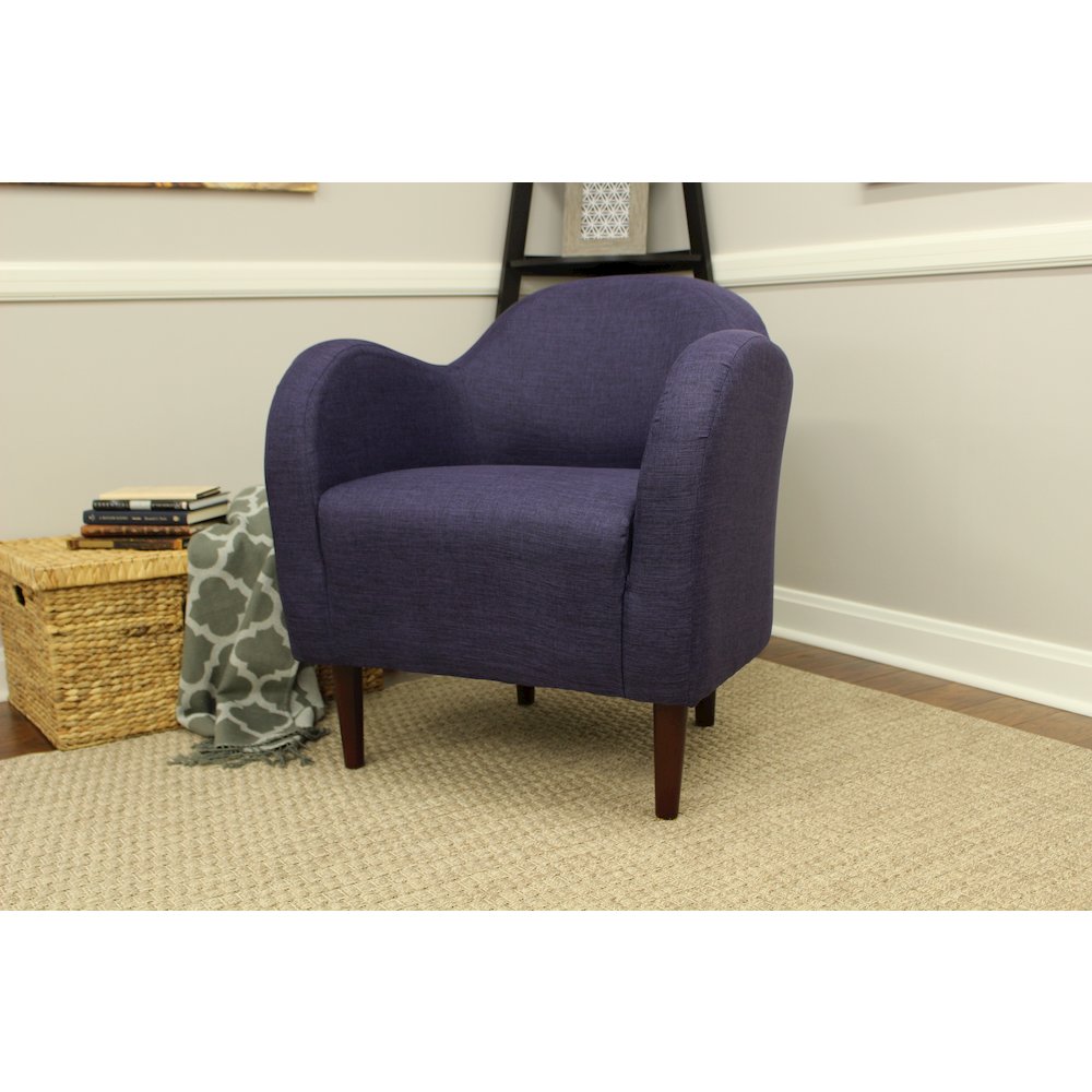 Julian Mid Century Arm Chair - Eggplant