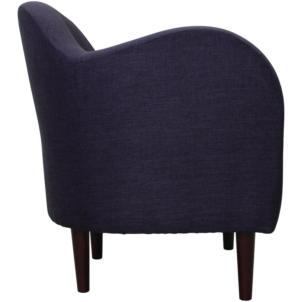 Julian Mid Century Arm Chair - Eggplant