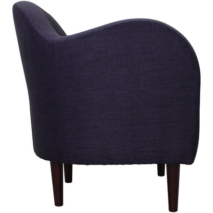 Julian Mid Century Arm Chair - Eggplant