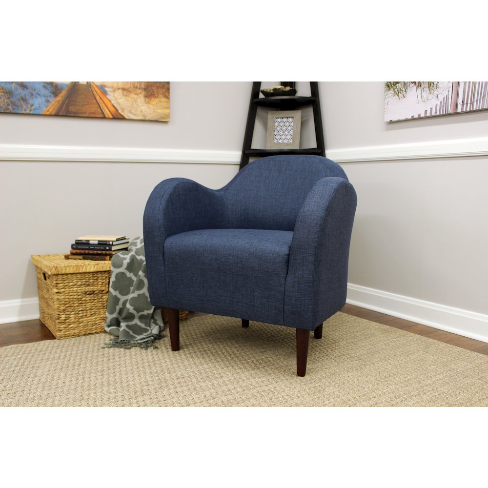 Julian Mid Century Arm Chair - Navy
