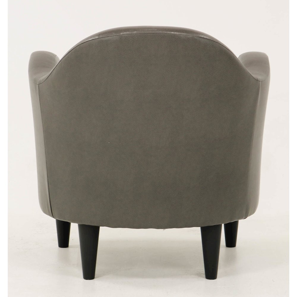 Julian Mid Century Arm Chair - Leatherette Charcoal