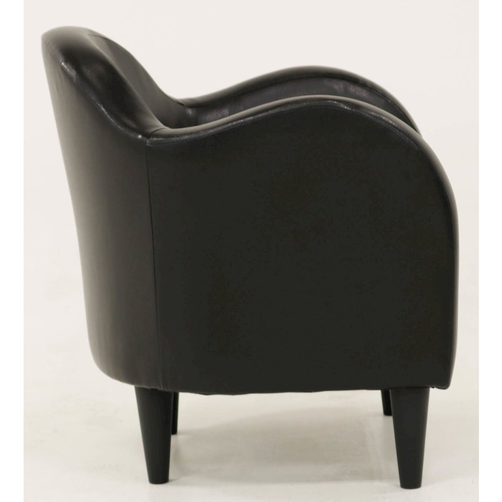 Julian Mid Century Arm Chair - Leatherette Black