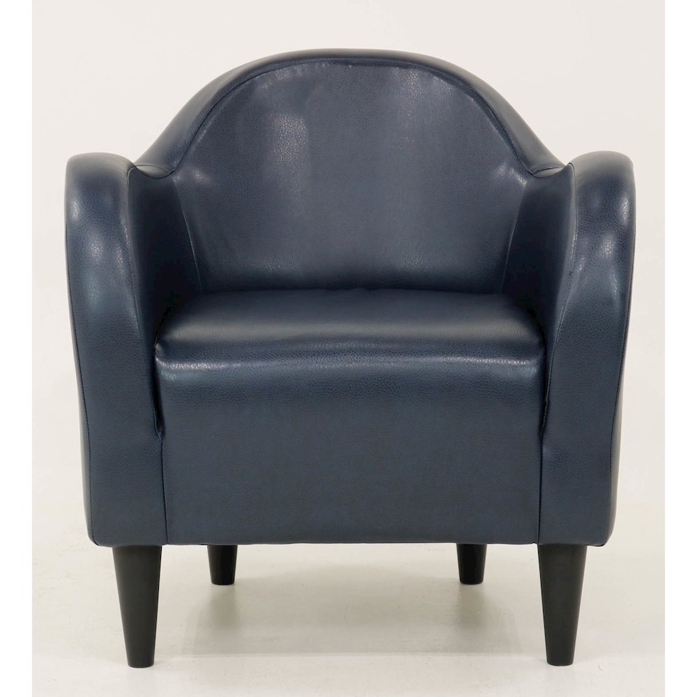 Julian Mid Century Arm Chair - Leatherette Peacock