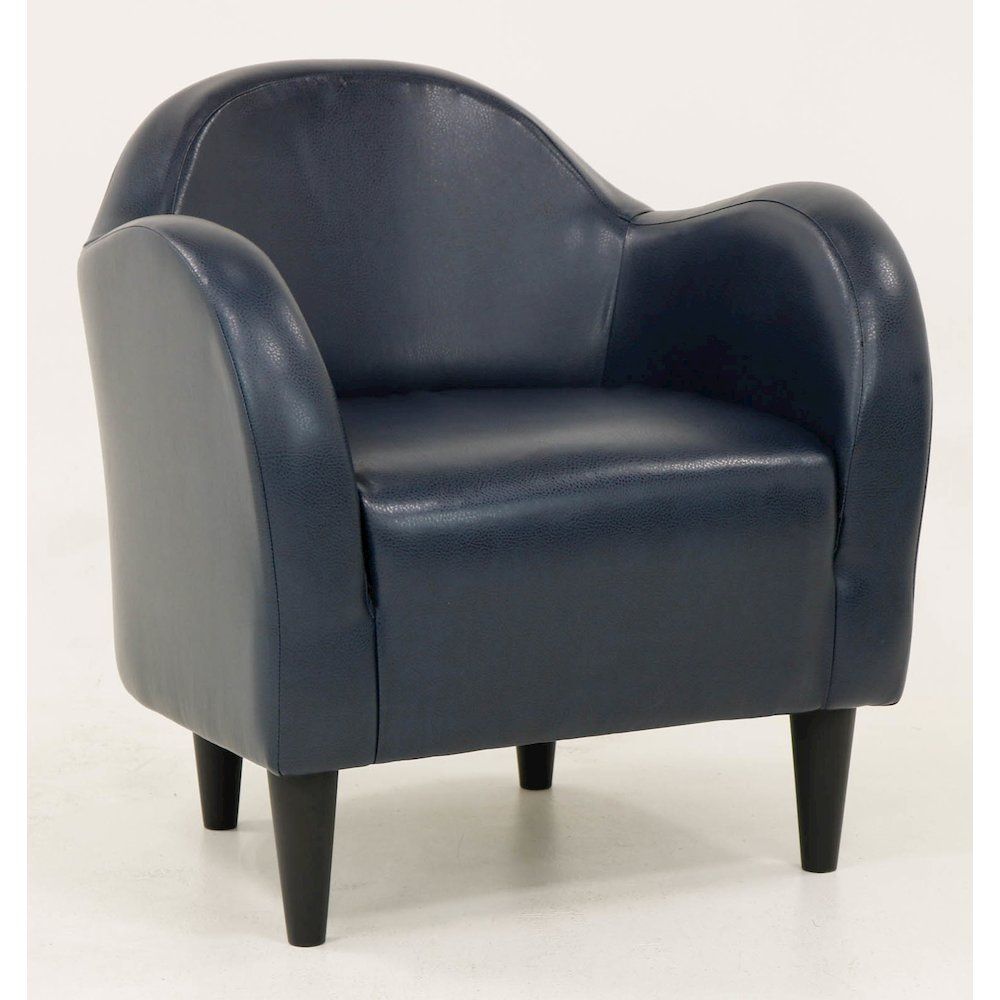 Julian Mid Century Arm Chair - Leatherette Peacock