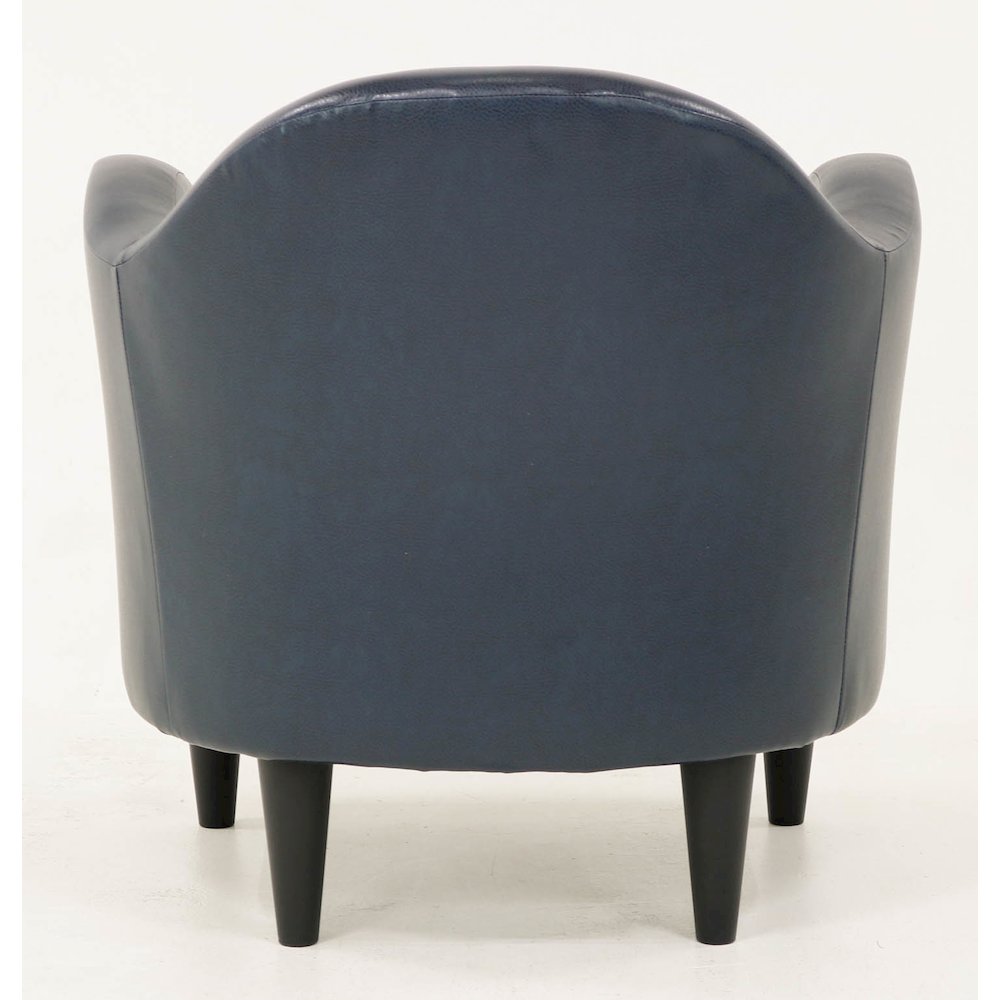 Julian Mid Century Arm Chair - Leatherette Peacock