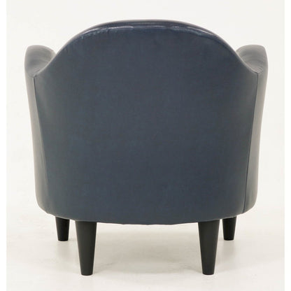 Julian Mid Century Arm Chair - Leatherette Peacock