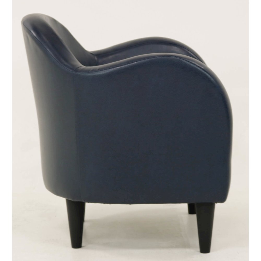 Julian Mid Century Arm Chair - Leatherette Peacock