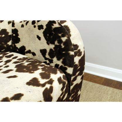 Julian Mid Century Arm Chair - Cowhide Brown