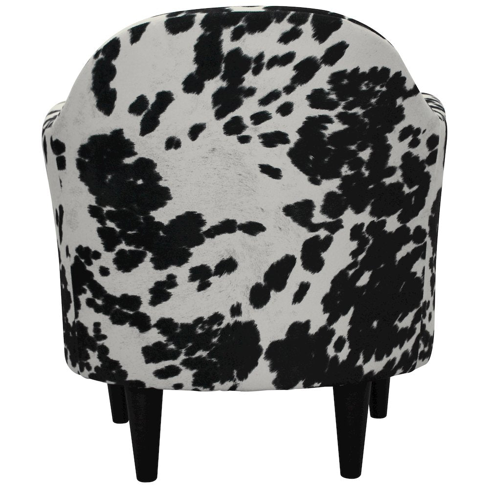 Julian Mid Century Arm Chair - Cowhide Black