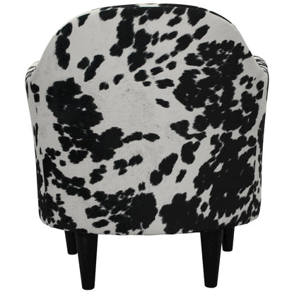Julian Mid Century Arm Chair - Cowhide Black
