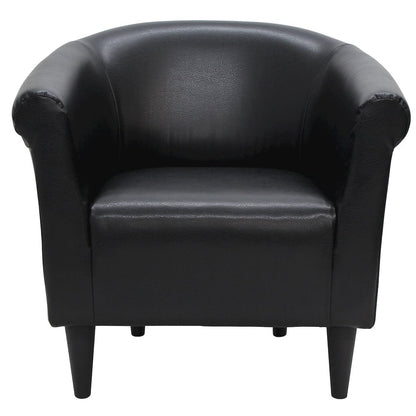 Savannah Club Chair - Leatherette Black