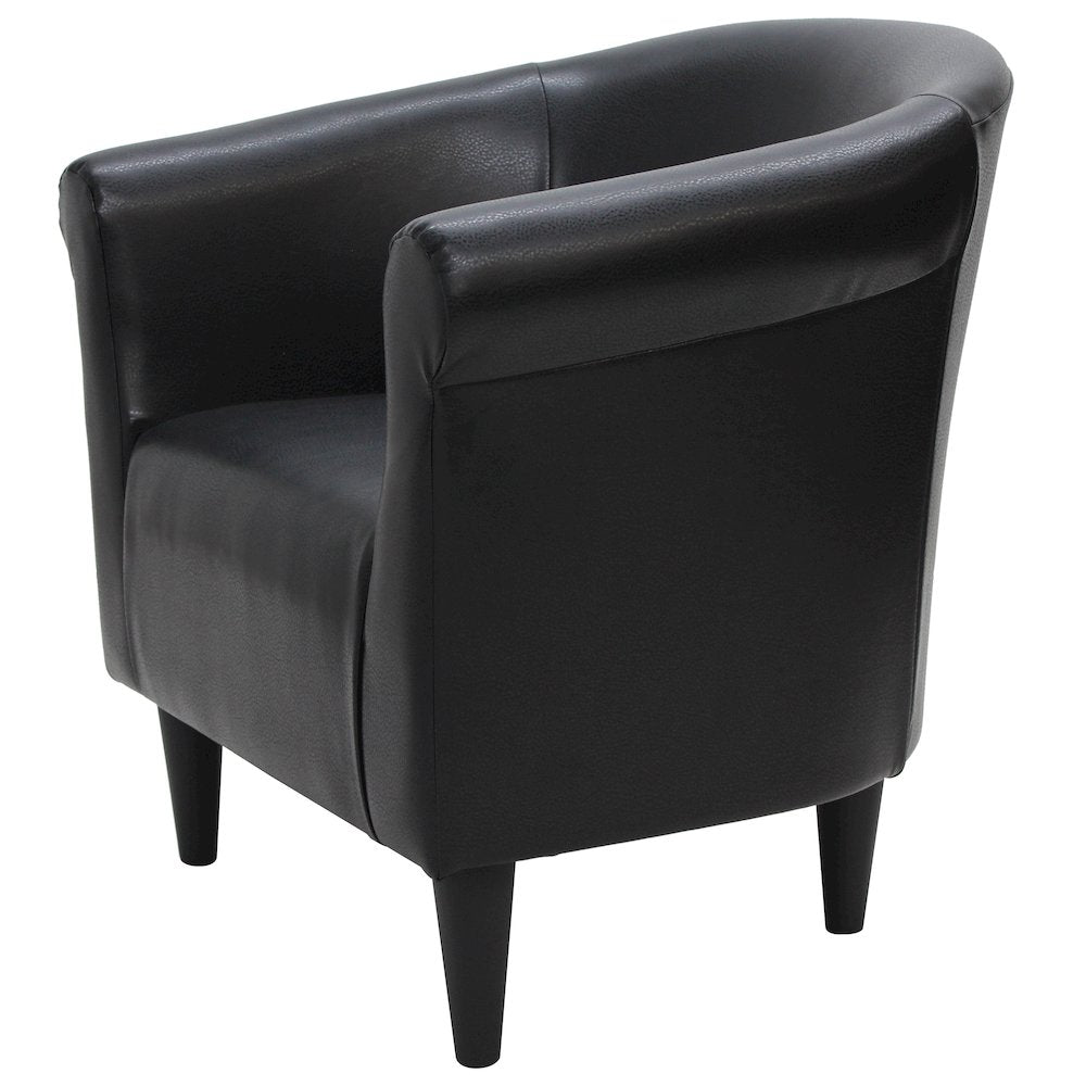 Savannah Club Chair - Leatherette Black