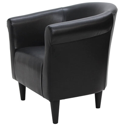 Savannah Club Chair - Leatherette Black