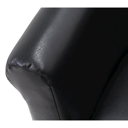 Savannah Club Chair - Leatherette Black