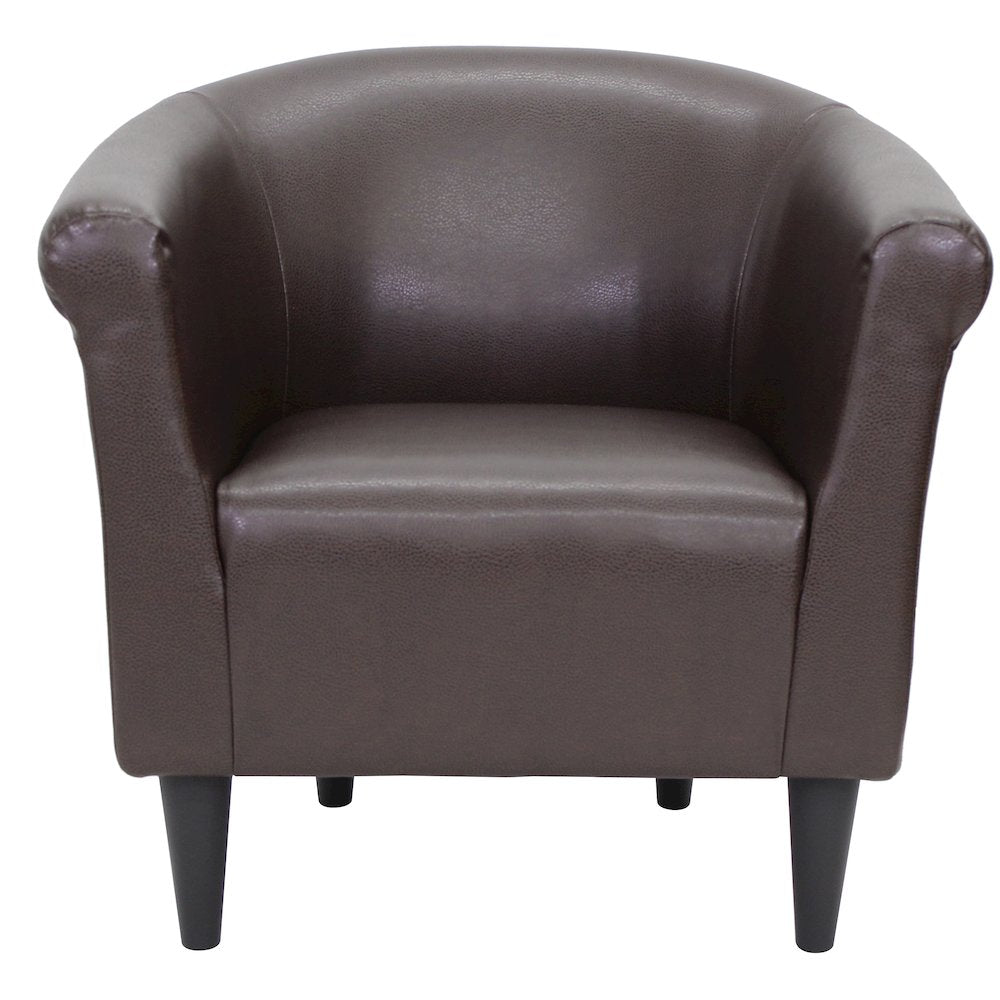 Savannah Club Chair - Leatherette Brown